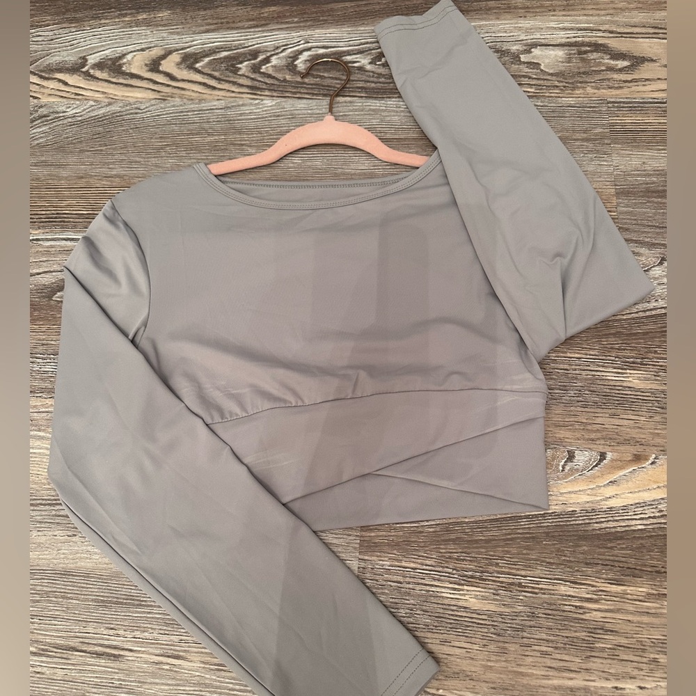 Grey athletic top